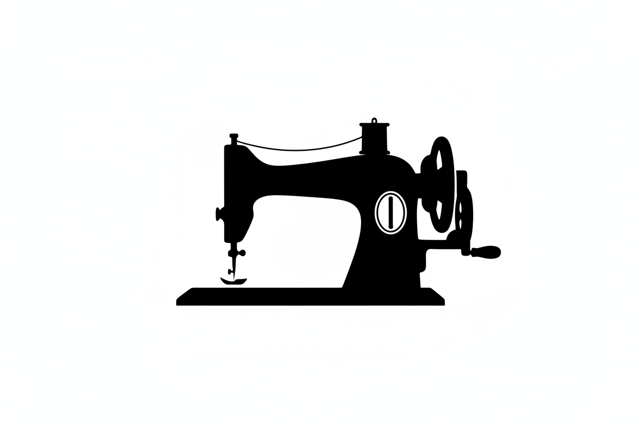 black sewing machine clipart