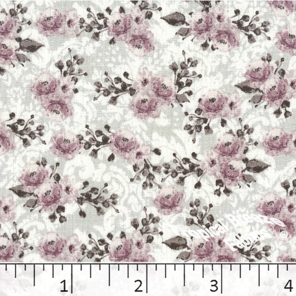 Mauve Linen Crepe Polyester Fabric - LF0403