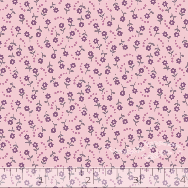 Pink Mini Floral Print Poly Cotton Fabric