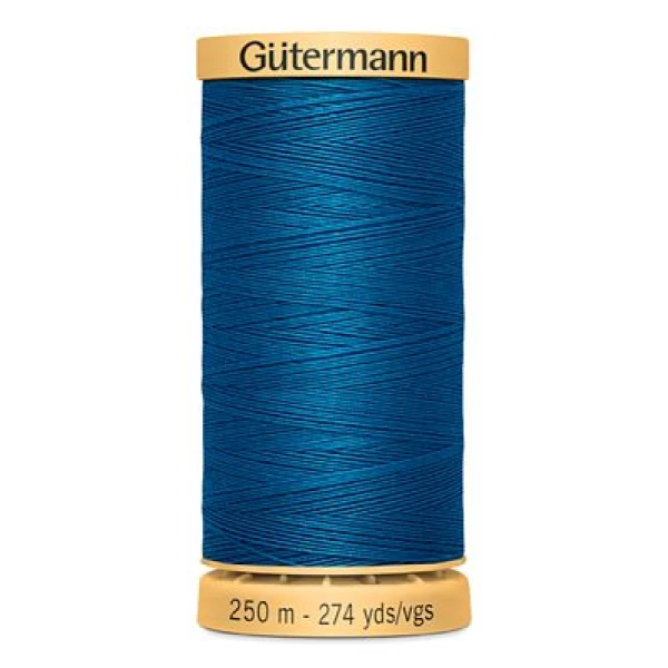 Gutermann Natural Cotton Thread 50wt 250m BLUE
