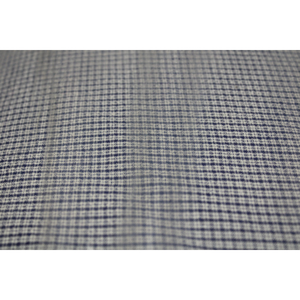 Blue Checkered Polyester Fabric - LF0191