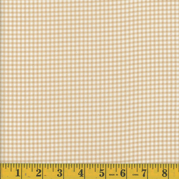 Brown Gingham Flannel Fabric - LF0324
