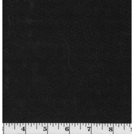 Black Puffed Embossed Polyester Fabric