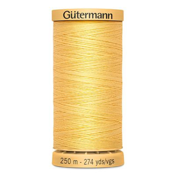 Gutermann Natural Cotton Thread 50wt 250m YELLOW