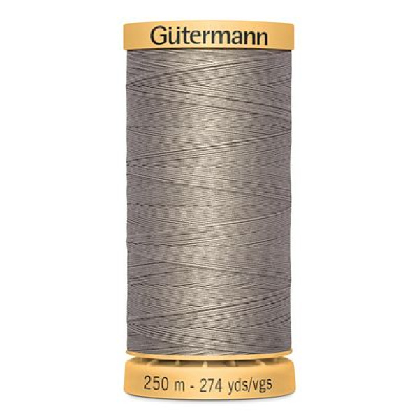 Gutermann Natural Cotton Thread 50wt 250m GRAY