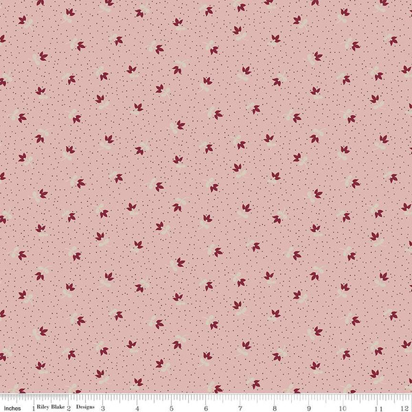 Riley Blake Heartfelt Ditsy Ruby Quilting Cotton Fabric- Rose