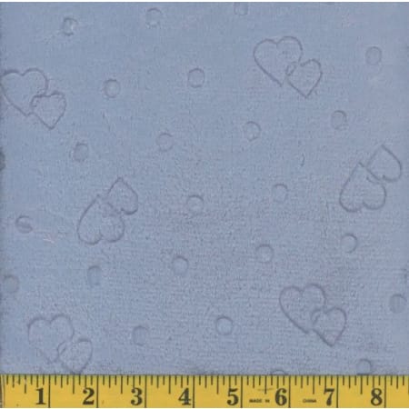 Soft Chambray Heart Dot Fleece Flannel