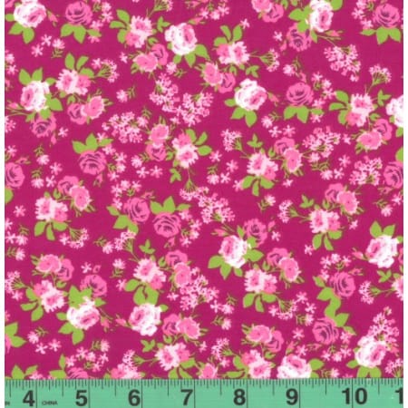Arabesque Pink Easycare Poly Cotton Fabric