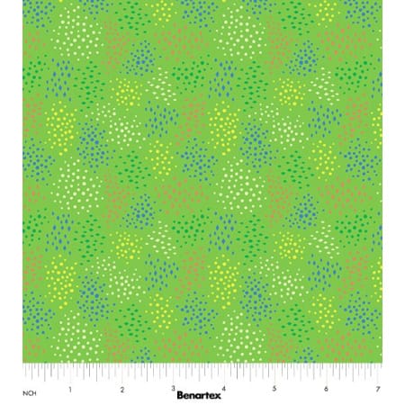 Benartex Cheeto's World Ditsy Dots Quilting Cotton Fabric- Grass