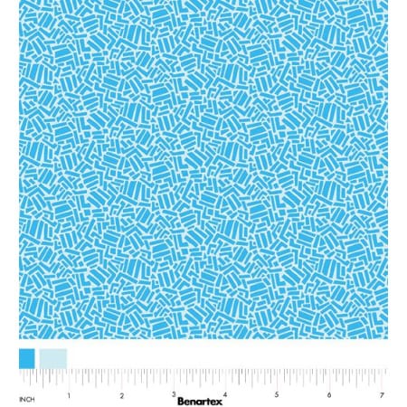 Benartex Cheeto's World Dashes Quilting Cotton Fabric- Sky