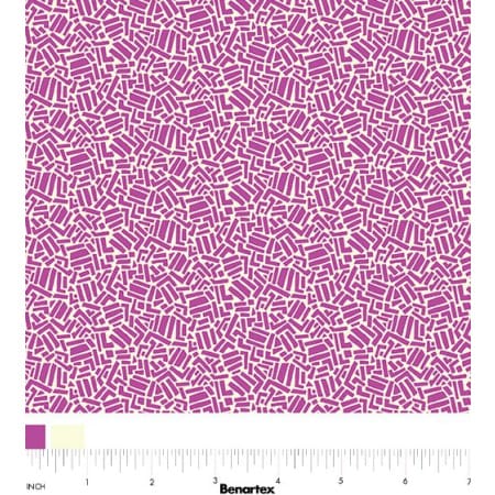 Benartex Cheeto's World Dashes Quilting Cotton Fabric-  Fuchsia