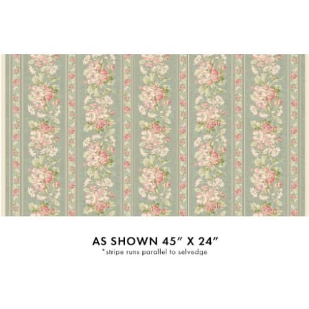 Benartex Beloved Apple Blossom Stripe Quilting Cotton Fabric- Willow