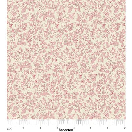 Benartex Beloved Beloved Calico Quilting Cotton Fabric- Rose/Natural